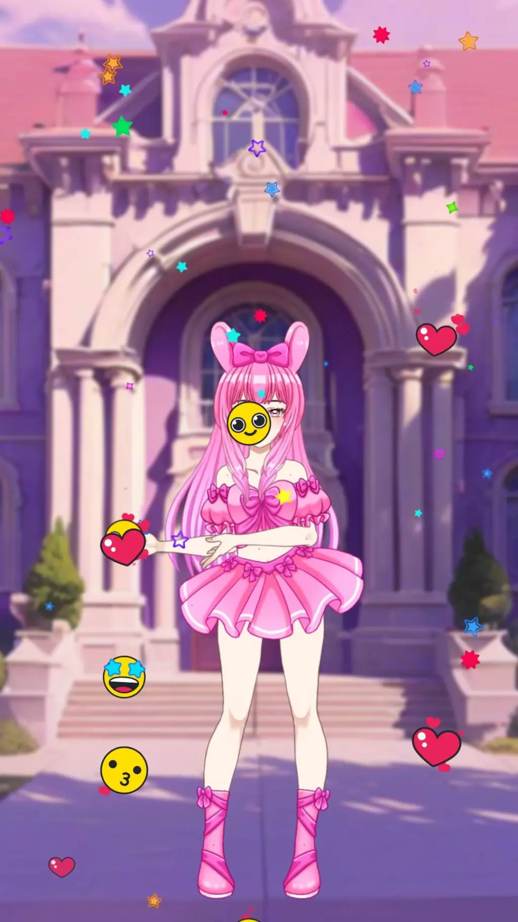 ai character: Pinik background