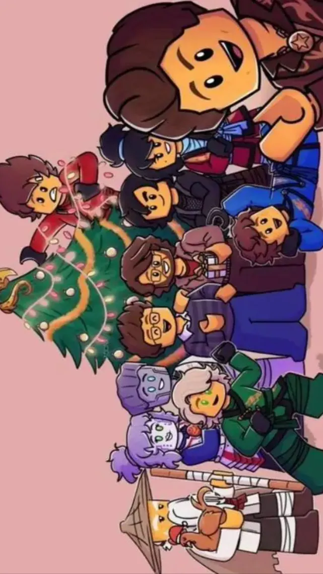 ai character: Ninjago Christmas background