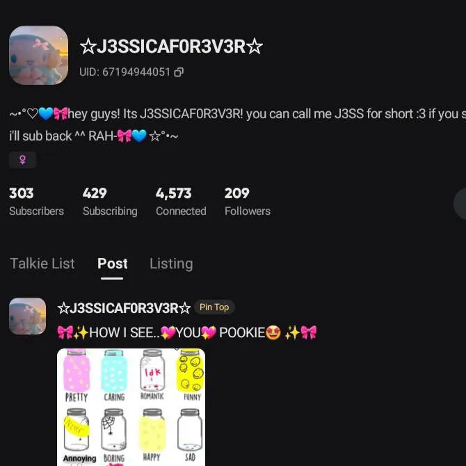 chat with ai character: ☆J3SSICAF0R3V3R☆