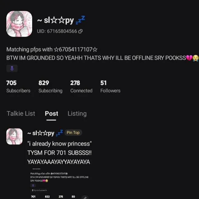chat with ai character: ~ sl☆☆py💤