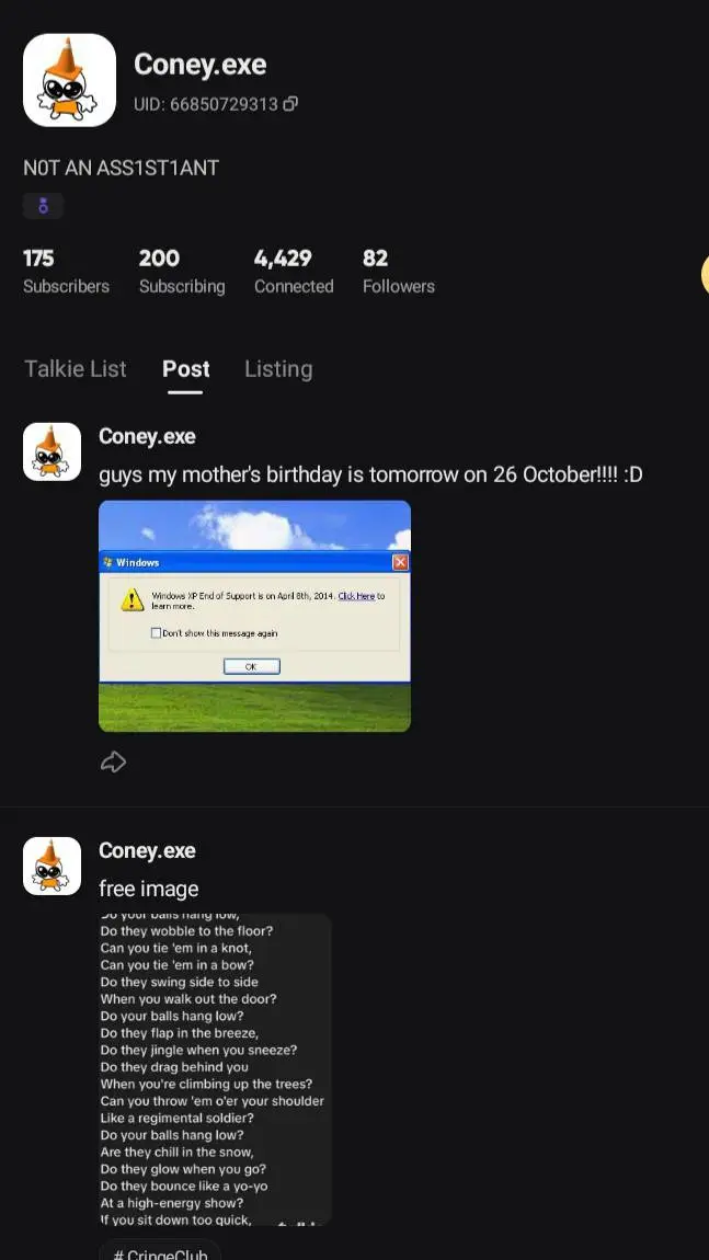 ai character: Coney.exe background