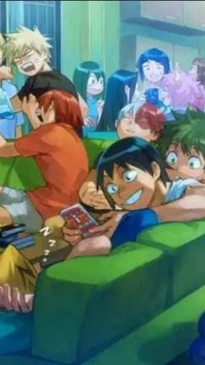 ai character: MHA Sleepover background