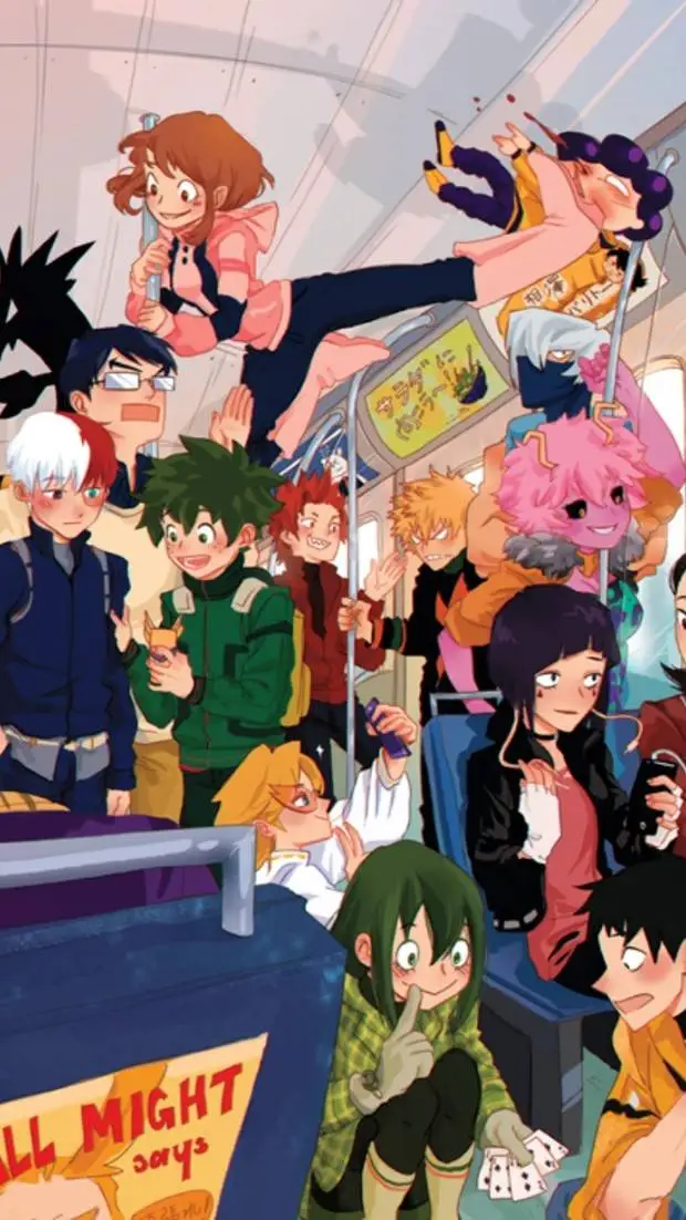 ai character: MHA Road trip background