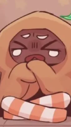 ai character: Fruitcake sad background