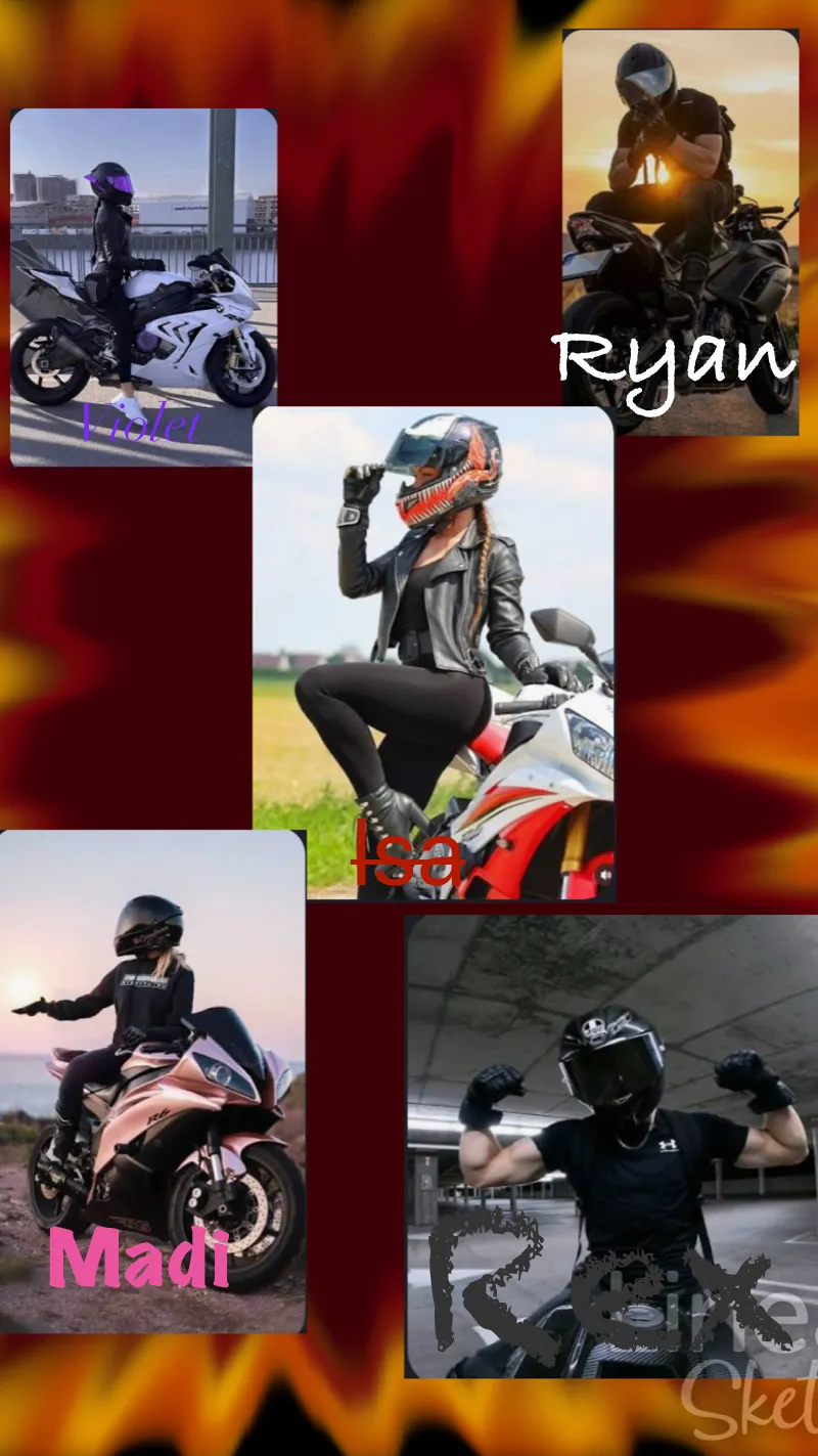 ai character: 🔥biker group!🔥 background