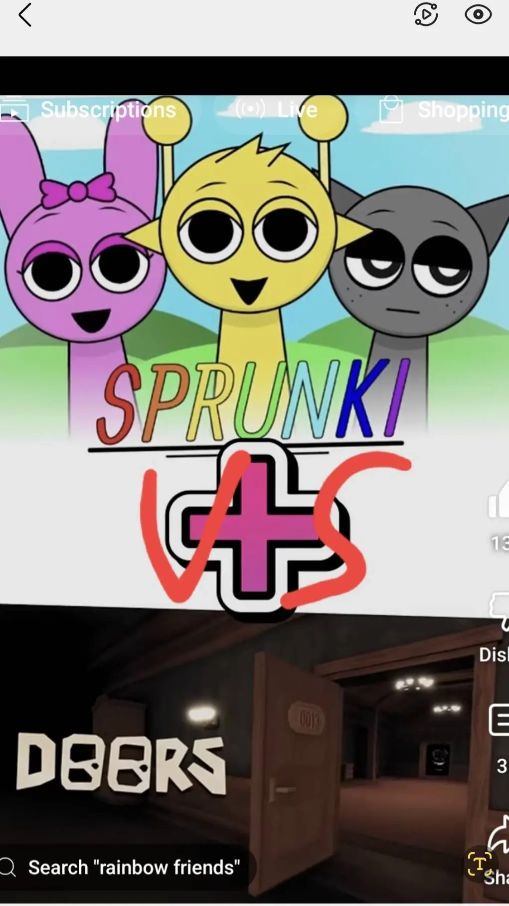 ai character: sprunki vs doors background