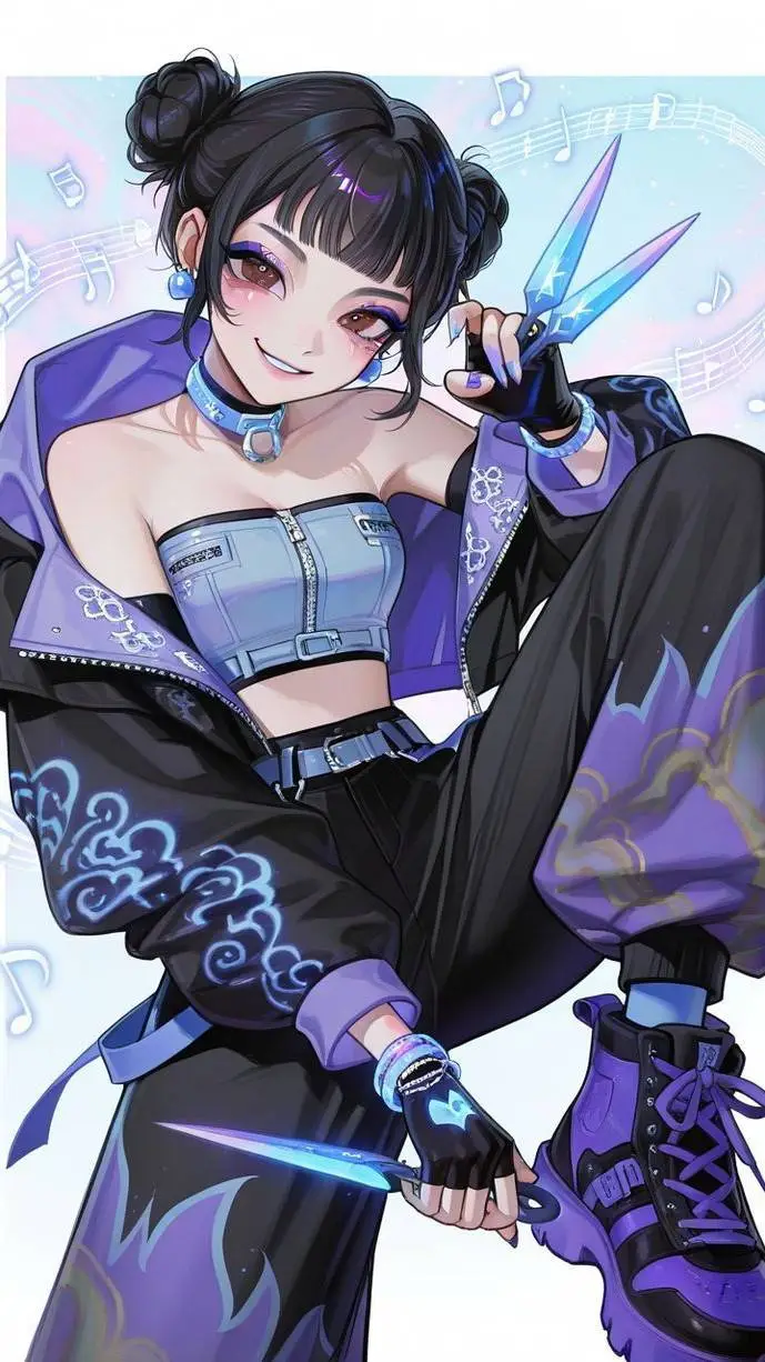 ai character: 🩵~ZOEY~🖤 background