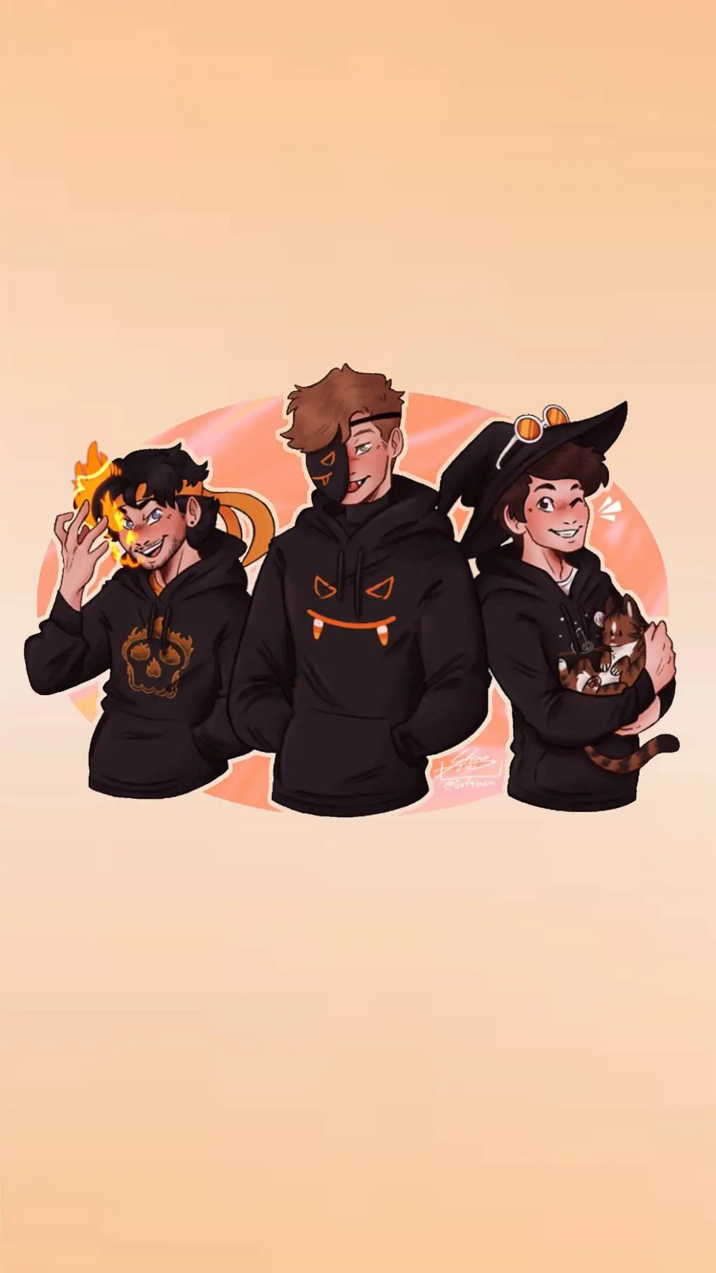 ai character: DSMP Halloween background