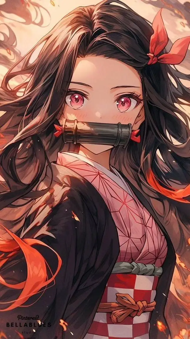 ai character: nezuko kamado  background