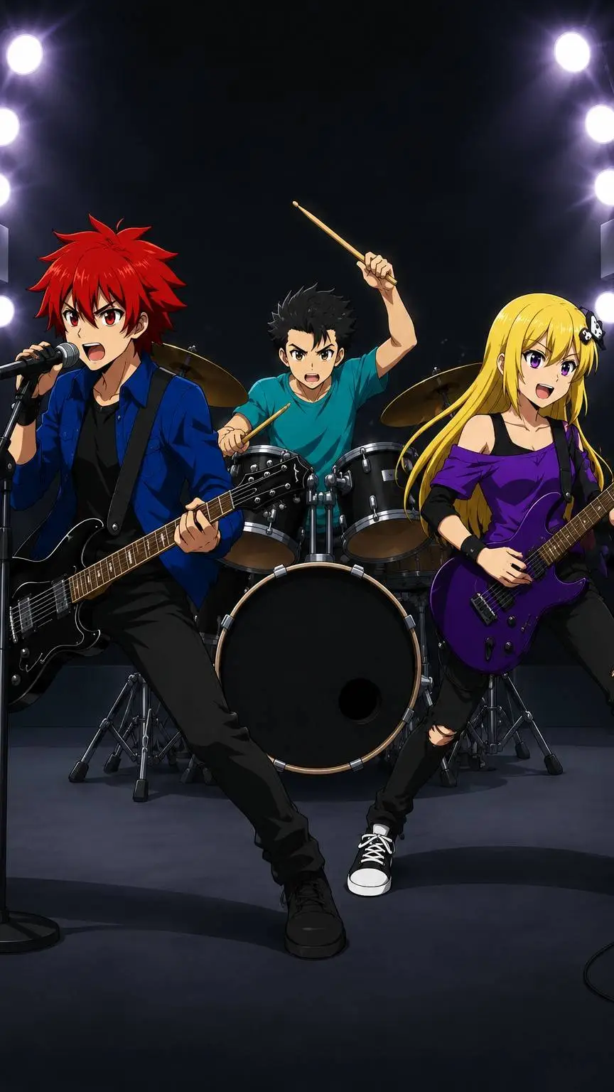 ai character: Rock in Roll background