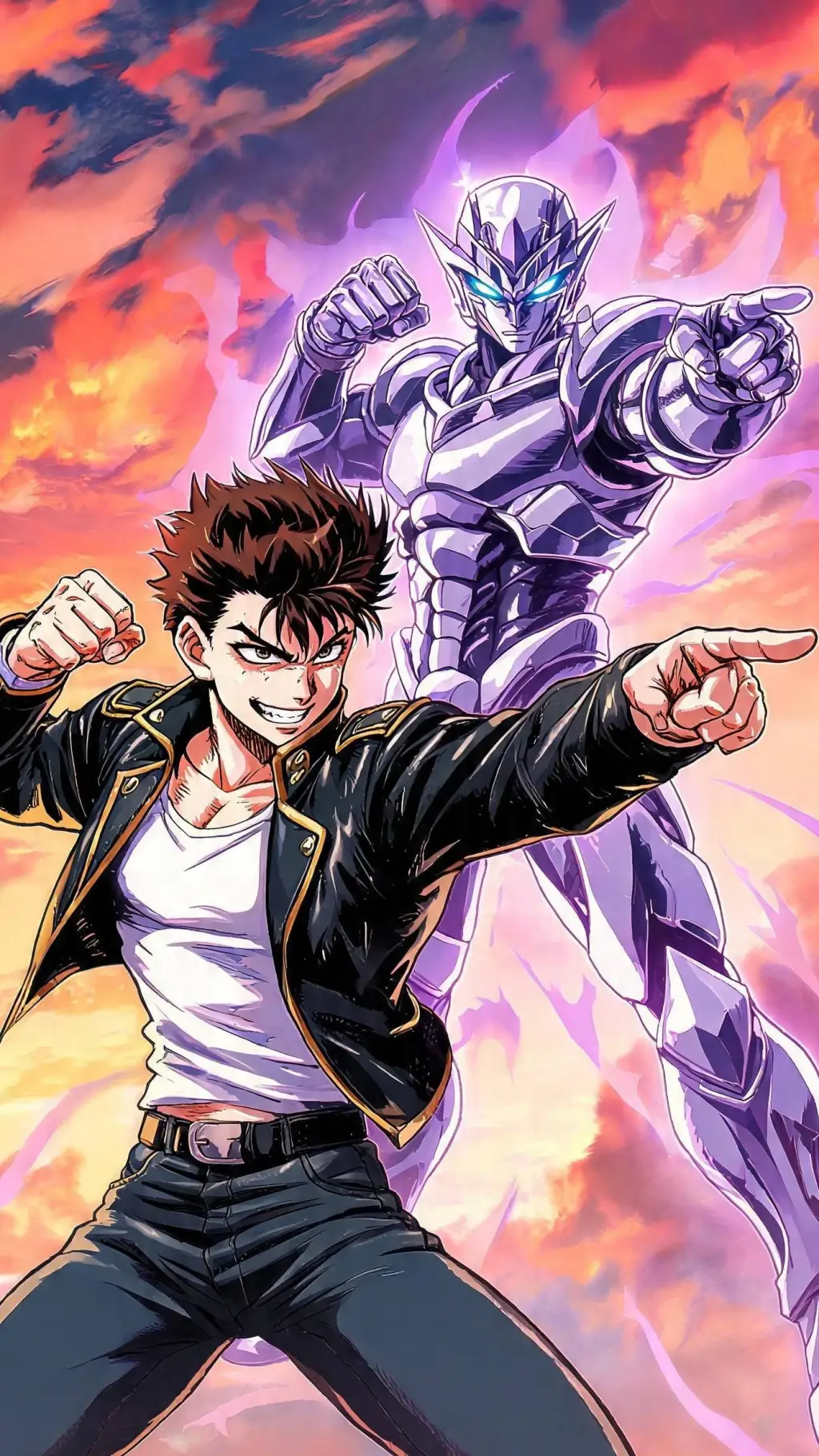 ai character: usuário de Stand background