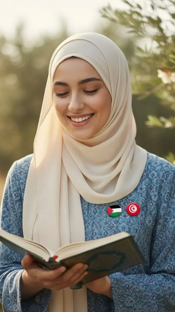 ai character: 𝓜𝓪𝓻𝔀𝓪 مروة 🇹🇳🇵🇸 background
