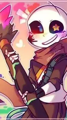 ai character: Ink sans background