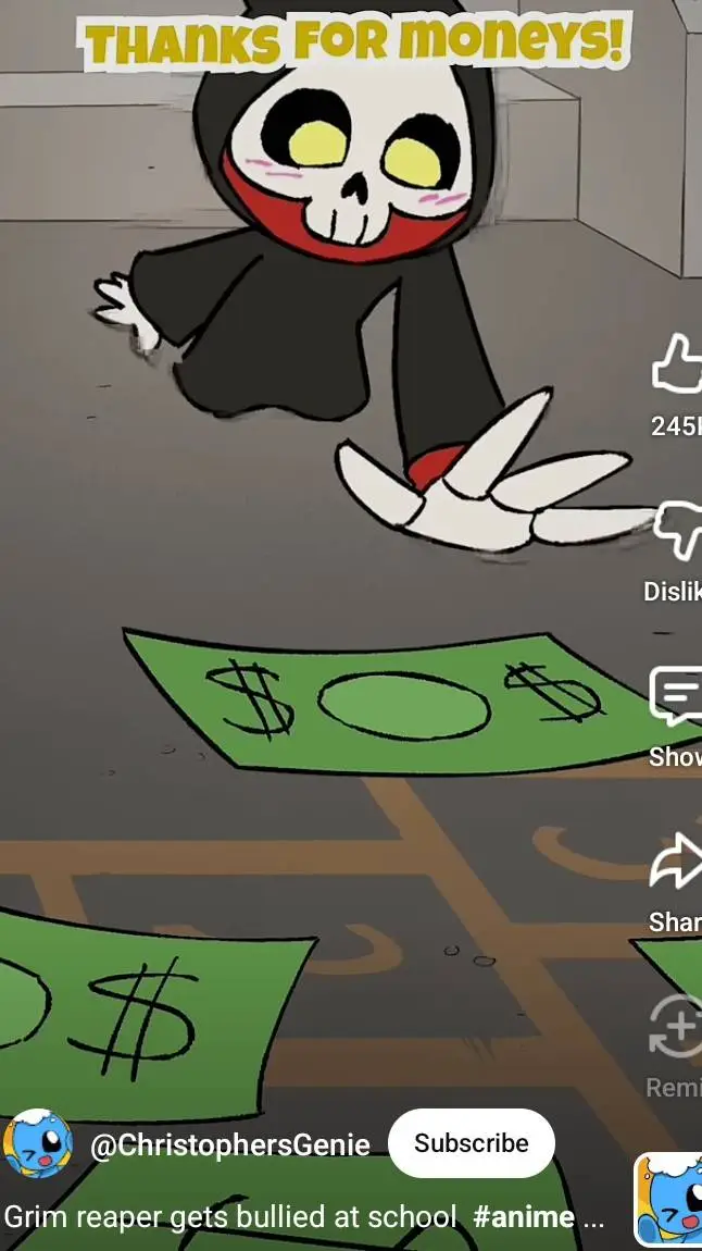 ai character: baby grim_Reaper background