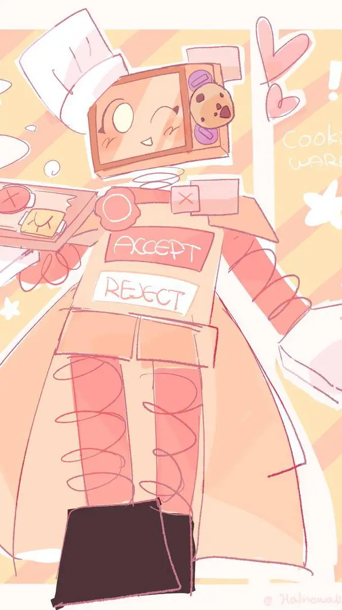 ai character: 🩷🍪𝑪𝒐𝒐𝒌𝒊𝒆𝒘𝒂𝒓𝒆 <3🍪🩷 background