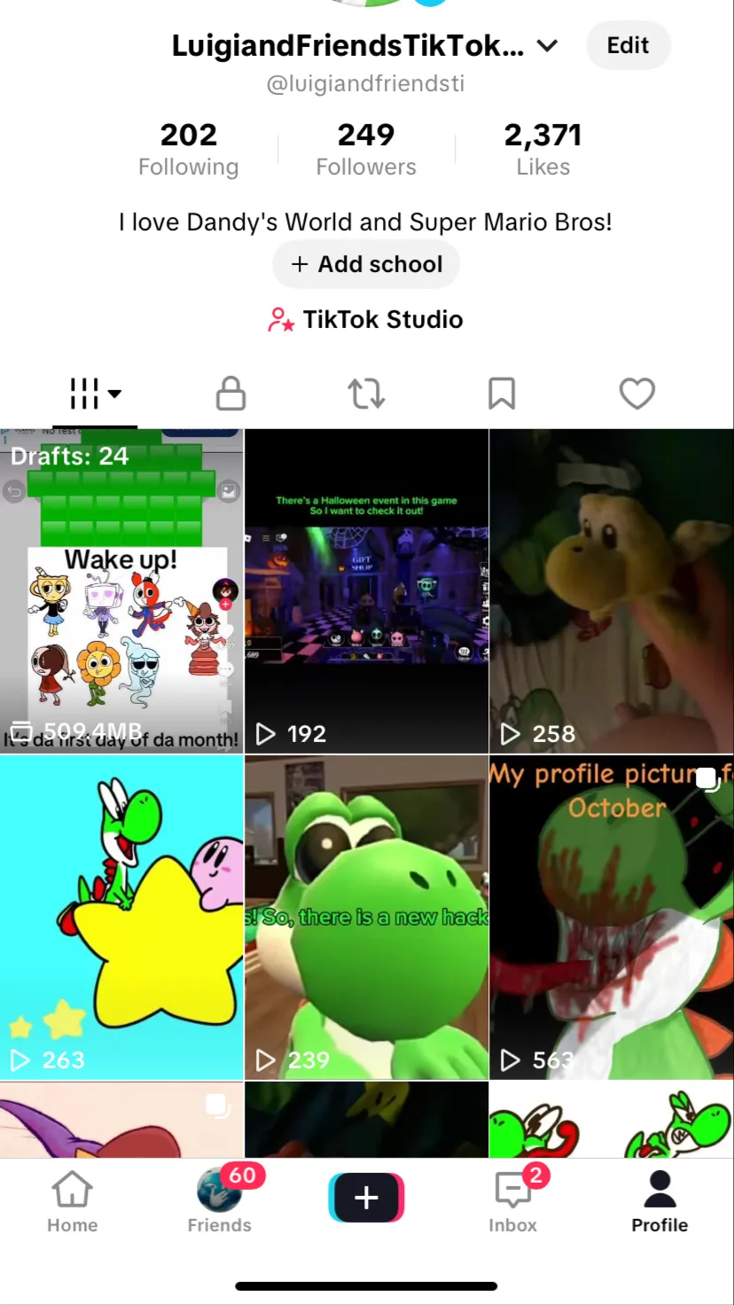 ai character: My TikTok account  background