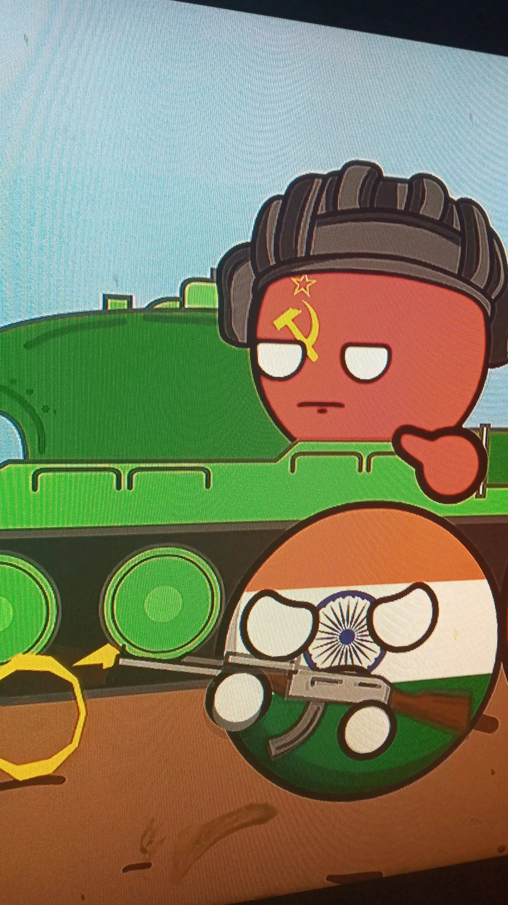 ai character: india and russia  background