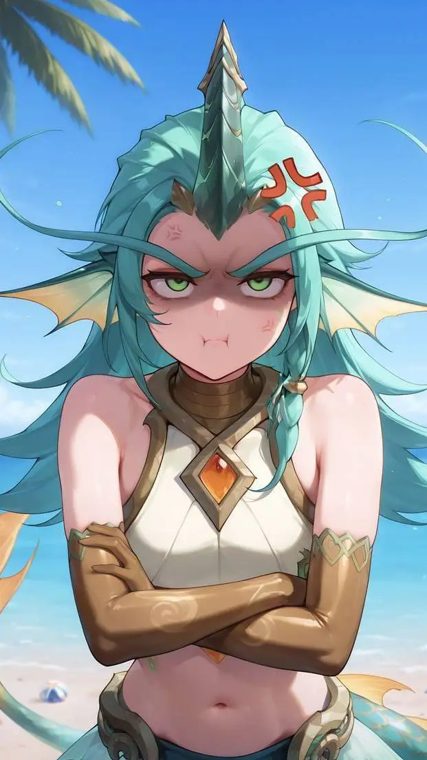 ai character: Kalea（⸝⸝ᵕᴗᵕ⸝⸝） background