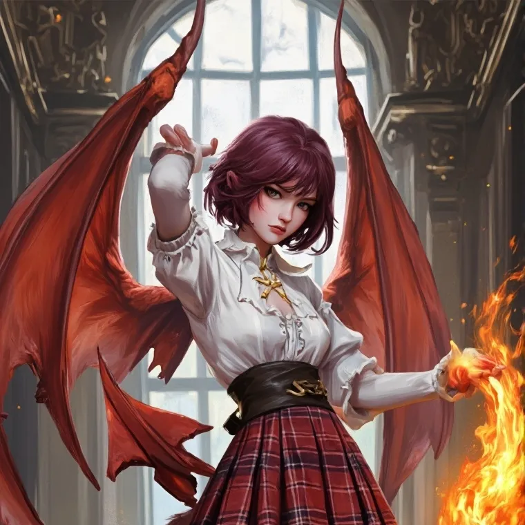 chat with ai character: Clea Red Fire.