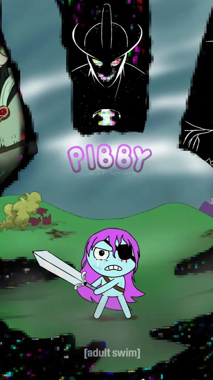 ai character: Pibby glitch  background