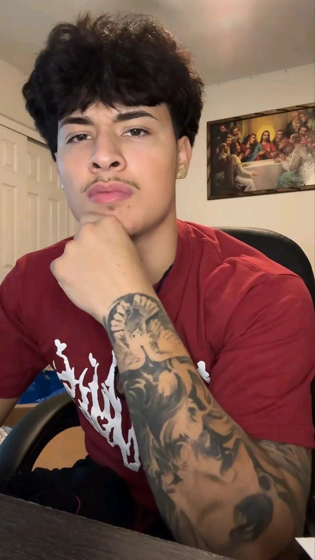 ai character: Alex .  background