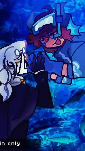 ai character: Goldfish duo background