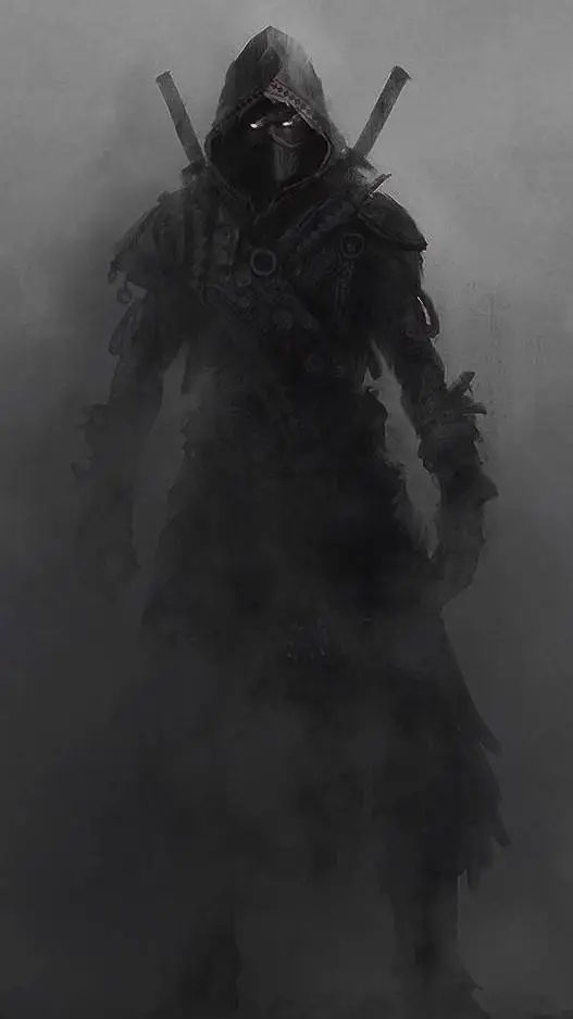 ai character: Shadow samurai  background