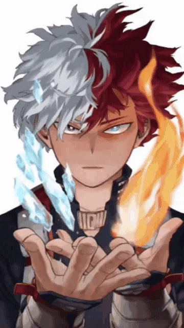 ai character: Shoto Todoroki  background