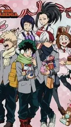 ai character: mha Valetine's day background