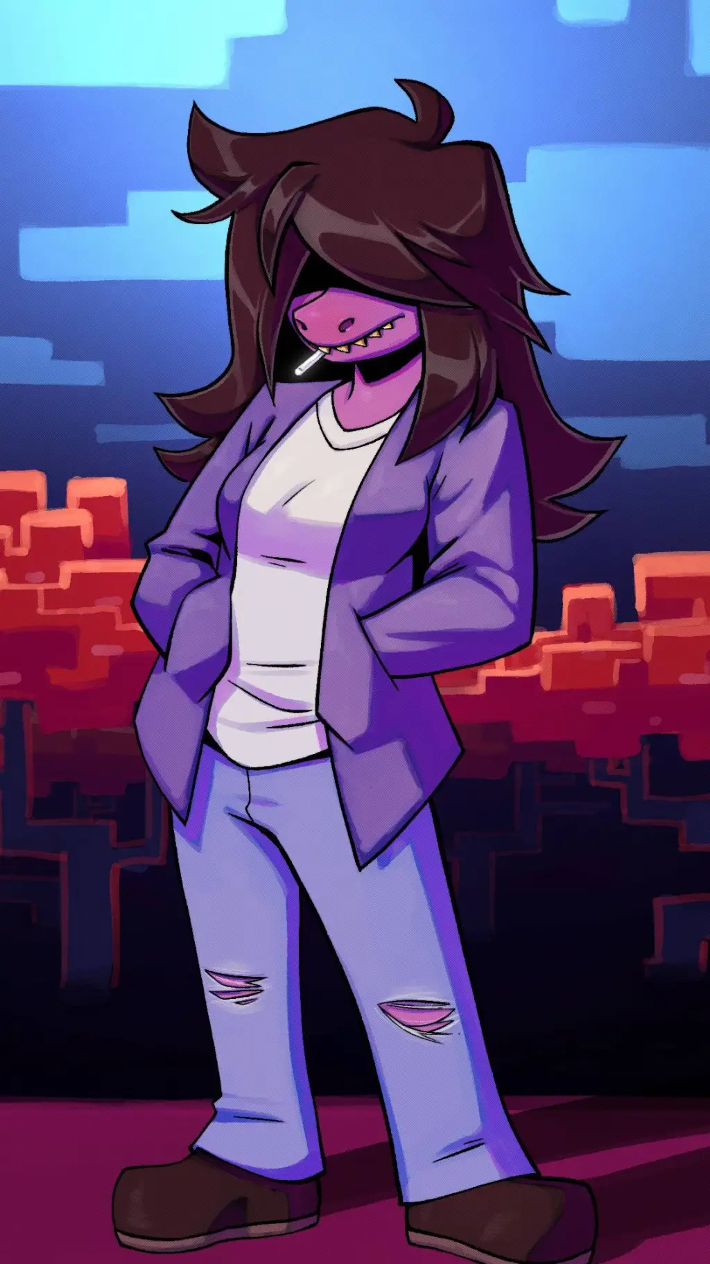 ai character: Susie (Deltarune) background