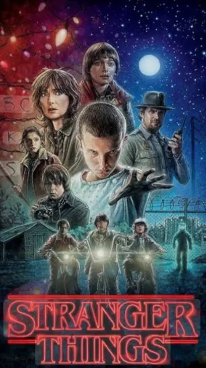 ai character: ⚡Stranger things⚡ background