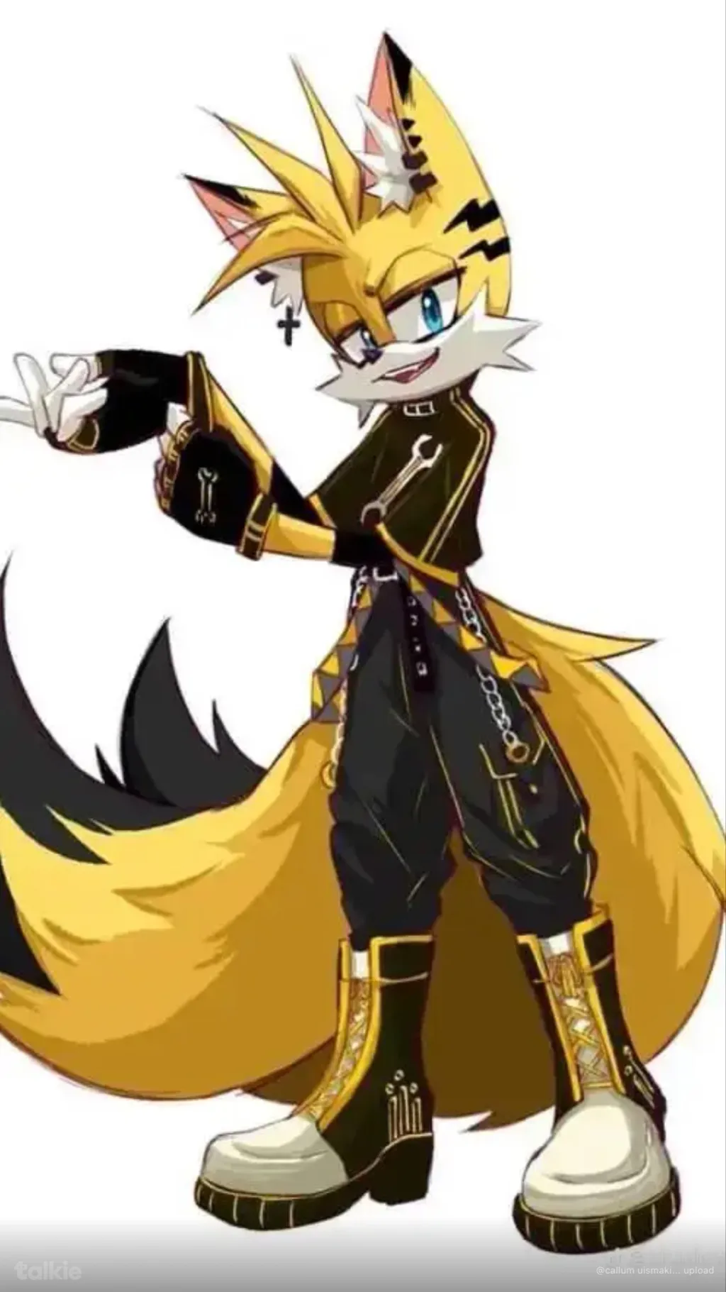 ai character: tails and shadow background