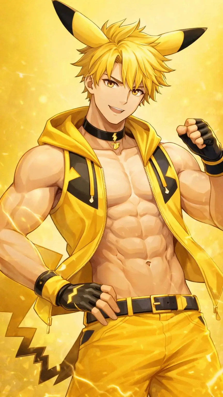 ai character: Pikachu  background