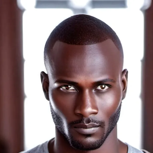 chat with ai character: black bold man