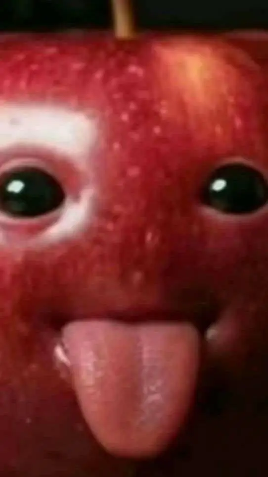 ai character: freaky apple background