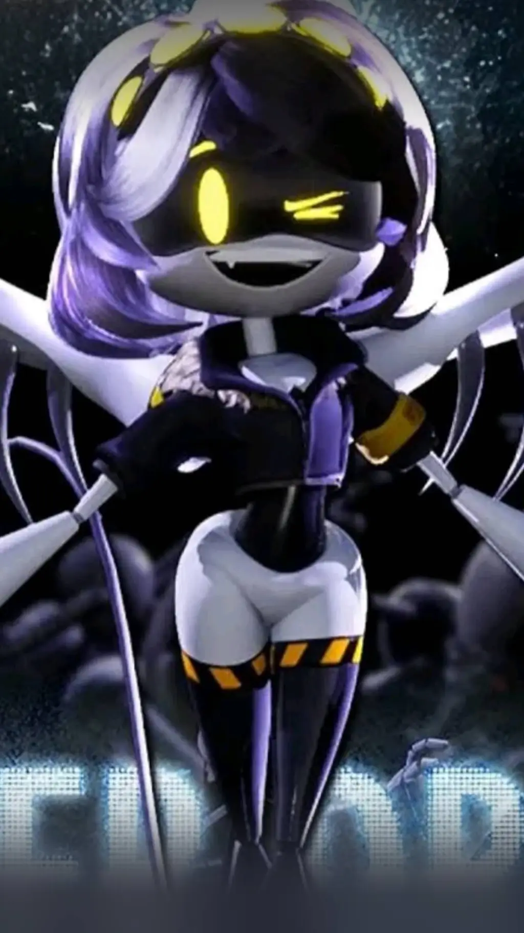 ai character: MD whit ocs background