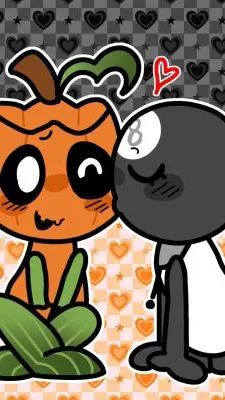 ai character: Pumpkingambling background