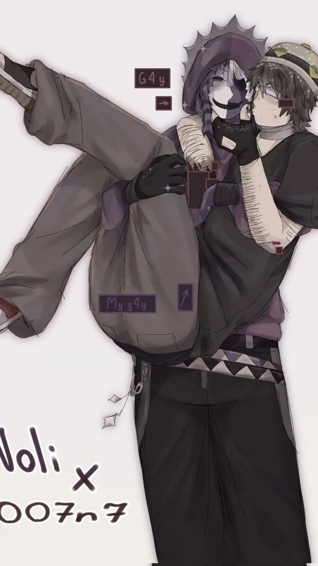 ai character: Noli x 007n7  background