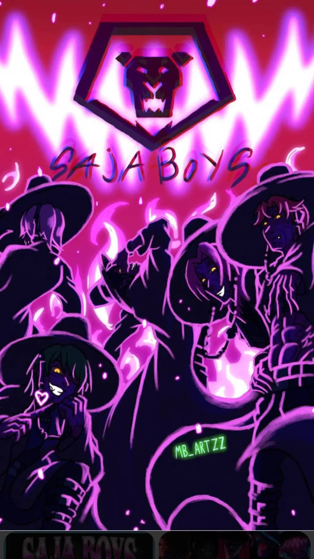 ai character: Saja boys background