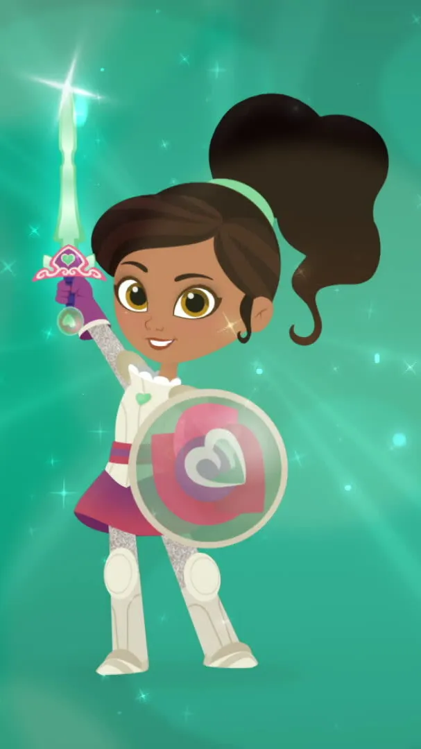 ai character: Princess knight  background