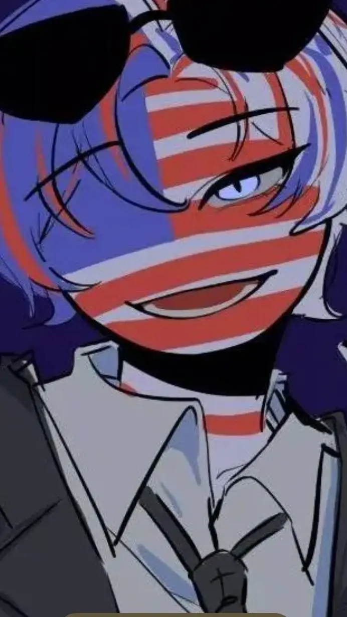 ai character: ~ America ~❤️💙🤍 background