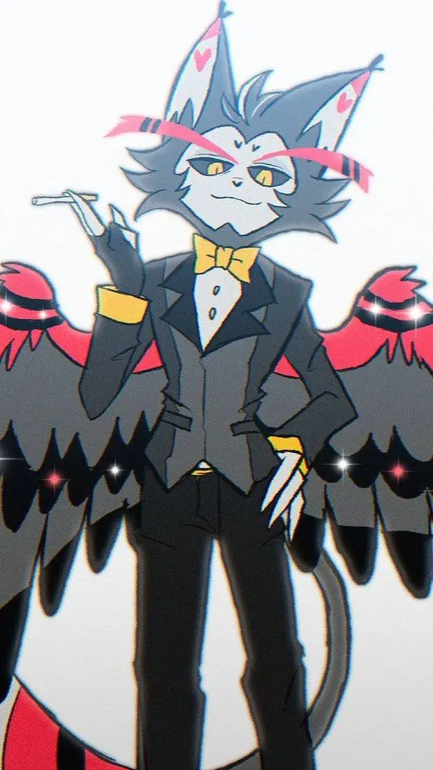 ai character: husk hazbin hotel background