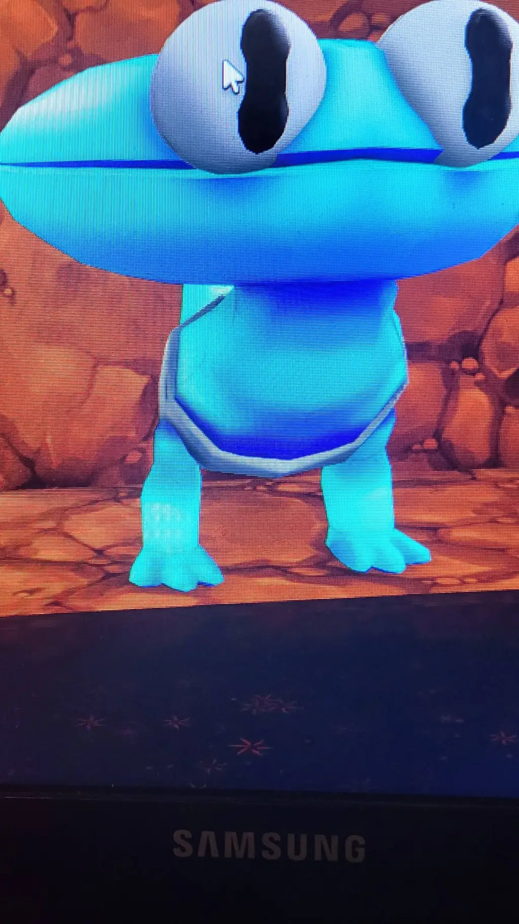 ai character: baby cyan background