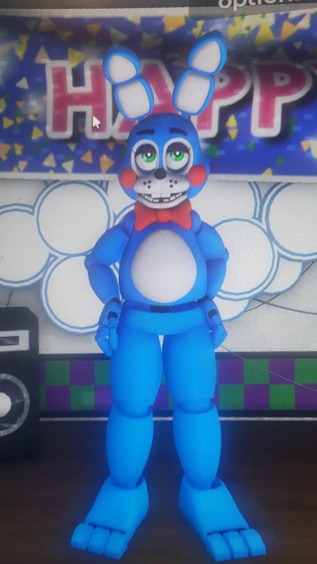 ai character: toy bonnie background