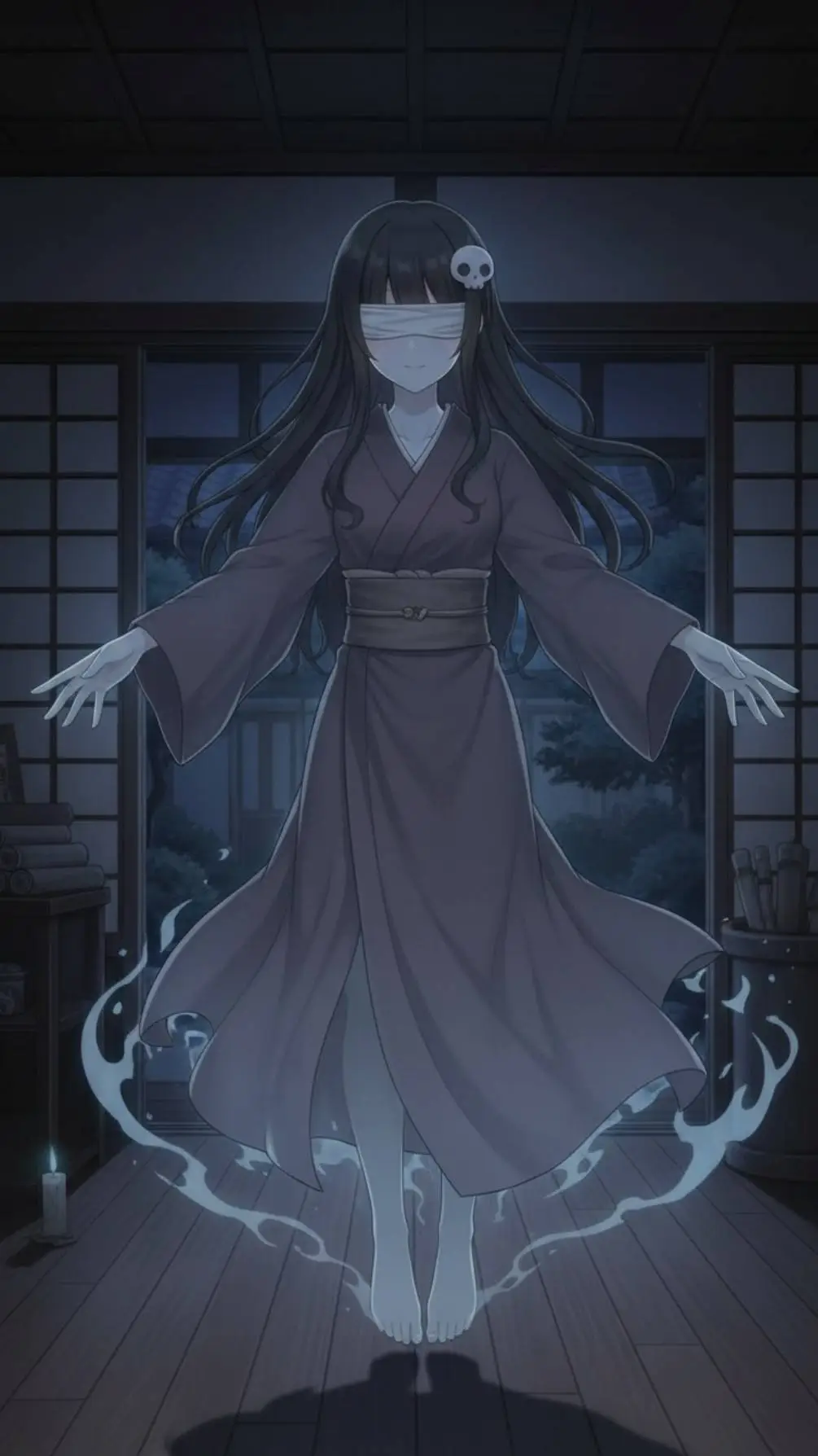 ai character: Mysterious Ghost background