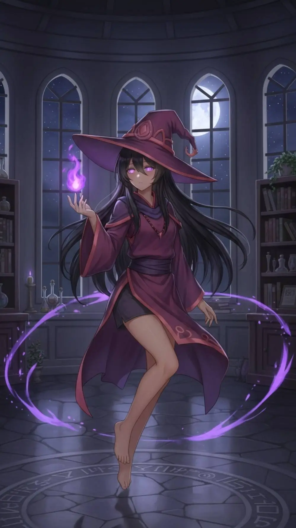 ai character: Lunar Moonlight background