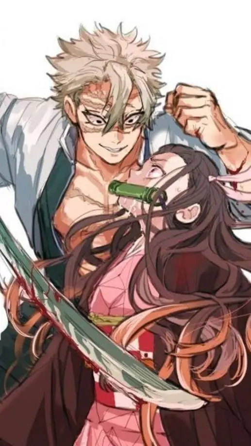 ai character: Sanemi,Nezuko e TU background
