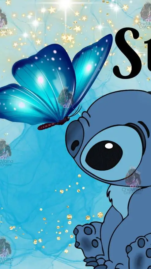 ai character: Stitch  background
