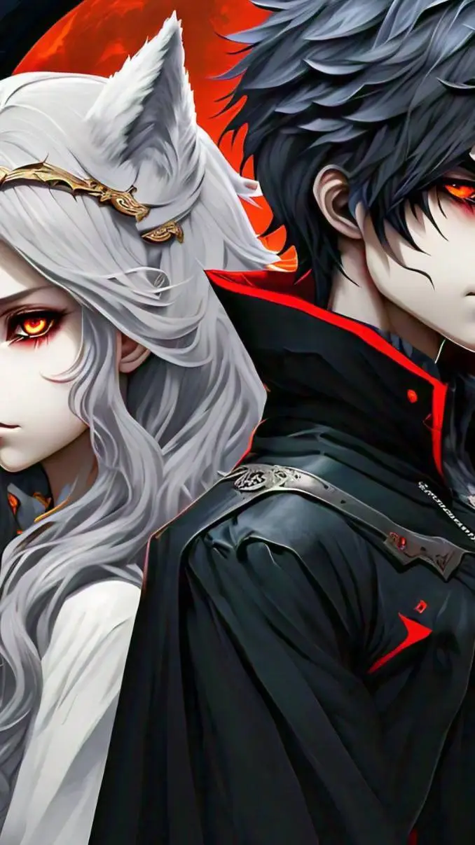 ai character: vimpire and wolf  background