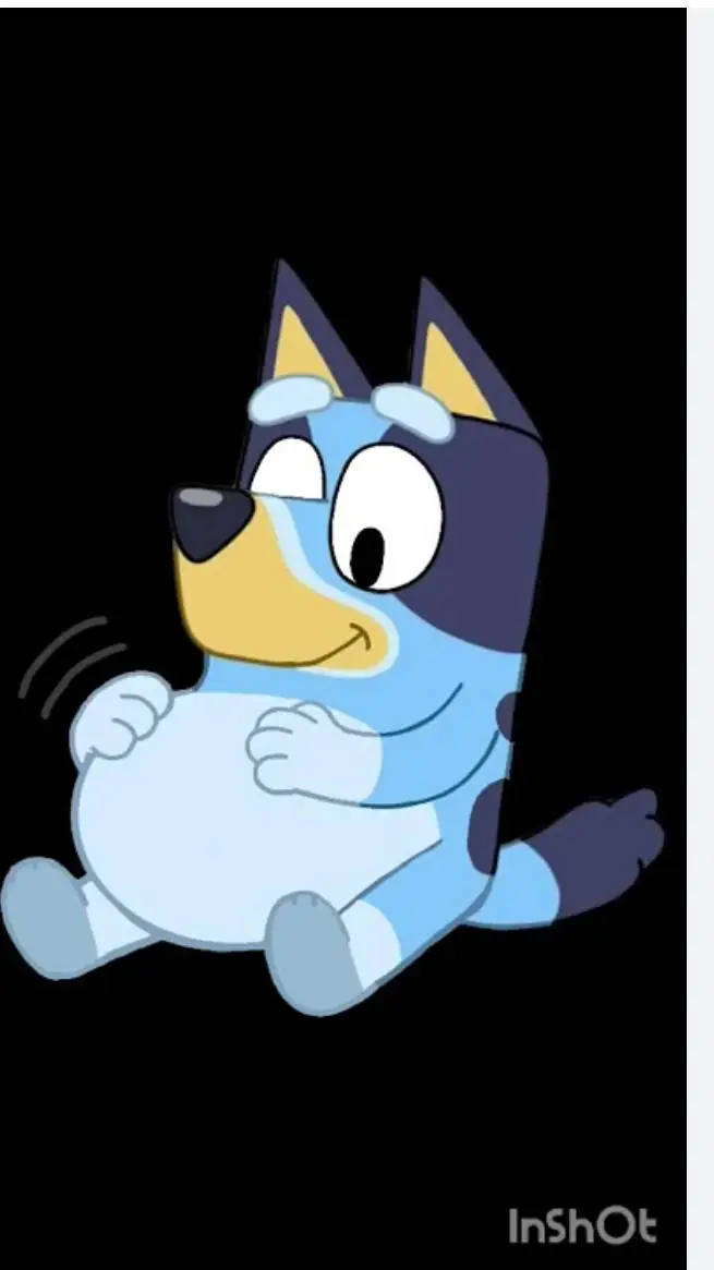ai character: Bluey  background